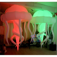 Décorations lumineuses suspendues au plafond pour les événements de discothèque, ballons transparents gonflables à LED en forme de méduse