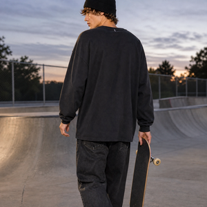 Custom <b>Long</b> <b>Sleeve</b> Graphic T <b>Shirt</b> Screen Print <b>Mans</b> Heavyweight Drop Shoulder Oversized Streetwear Tee TKAN1092 - Product Image 3