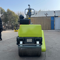 Compacteur routier vibrant à double tambour mini de 0,3 à 0,5 tonnes avec moteur diesel Changchai et pompe inclinée pour travaux de construction