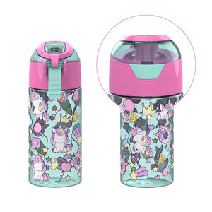 Logo personnalisé paille <span class=keywords><strong>Tritan</strong></span> 450ml dessin animé bouteille d'eau <span class=keywords><strong>en</strong></span> plastique enfants <span class=keywords><strong>Gourde</strong></span> Enfant - Product Image 3