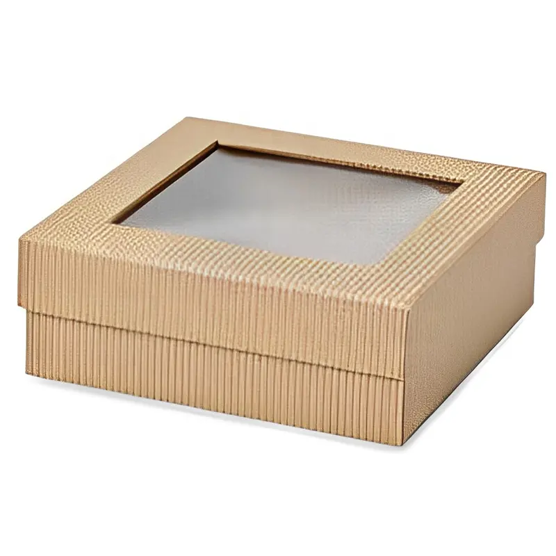 Factory Custom Opening Clear Window Design White Cardboard Paper Box Kraft Paper Gift Packaging Box