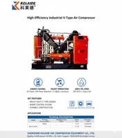 Compresseur d'air à piston haute pression 11 kW 25 CV 50 bars, type W, industriel, stéréoscopique, refroidi par air