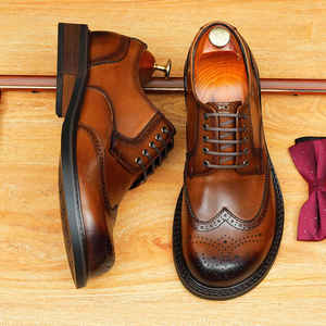 Chaussures en cuir décontractées pour hommes Backfleece, à enfiler, bout pointu, soutien de la voûte plantaire, talon amorti, imperméables et respirantes pour le bureau et la carrière - Product Image 3