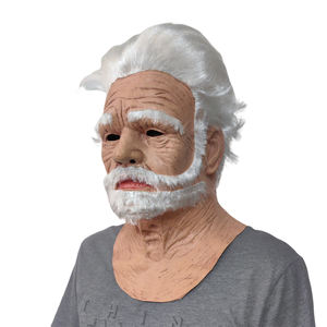 2025 mascarade fête plein visage réaliste Silicone masque effrayant humain vieil homme terreur Halloween masque Mascaras De Fiesta à vendre - Product Image 3