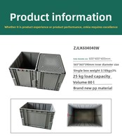 Caisse de manutention logistique en plastique massif personnalisée 600*400*400mm, robuste et empilable