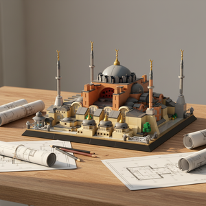 Juguetes de Construcción de Edificios Emblemáticos, Catedral de Santa Sofía de Estambul, Turquía, Escena Urbana, Bloques de Construcción de Plástico ABS, Juguete de Piezas Pequeñas, Regalo - Product Image 3