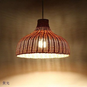 Lámpara Colgante de Mimbre Tejido Yumesho de 40cm, Estilo Japonés, para Hogar, Restaurante, Salón de Té, Hotel, Pasillo - Product Image 4