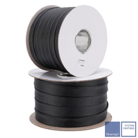 Gacent Manchon de câble tressé extensible noir en PET avec kit de gaines thermorétractables pour la gestion universelle des câbles