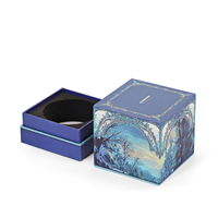 Boîte en papier vide personnalisée MJJ, ensemble cadeau de bougies de luxe, emballage avec ruban décoratif, revêtement UV, gaufrage, recyclable