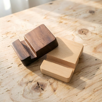 Support de Téléphone Portable en Bois de Hêtre Massif, Vente en Gros Usine, Support de Bureau Exquis pour Décoration de Table à Domicile ou au Bureau