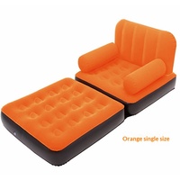 Canapé-lit double gonflable en PVC écologique, personnalisé en usine, pour usage domestique, extensible, fauteuil de relaxation, matelas de sieste