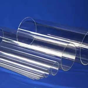 Ekstrüde akrilik borular, farklı boyutlarda şeffaf plastik cam tüp