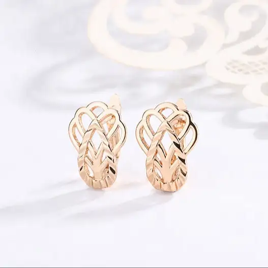 Merryshine 925 argent Sterling brinco prata 925 vintage or rose celtique irlandais noeud boucles d'oreilles