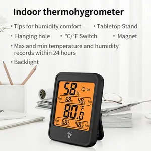 Digital Indoor Thermometer-Hygrometer For Home Teremperature Meter Kid Room Thermometers With Comfort Level