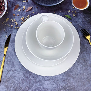 Vajilla <span class=keywords><strong>de</strong></span> Cerámica <span class=keywords><strong>de</strong></span> <span class=keywords><strong>Porcelana</strong></span> Fina Blanca Resistente al Calor para Restaurante <span class=keywords><strong>de</strong></span> Hotel Indio, Vajilla China para Hotel <span class=keywords><strong>de</strong></span> 5 Estrellas - Product Image 4