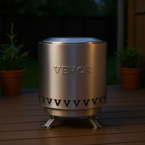 Vevor Brasero de table en acier inoxydable 6 pouces, foyer bioéthanol intérieur/extérieur, chauffage portable moderne - Product Image 2