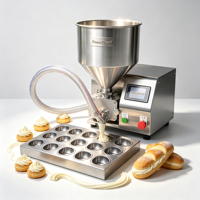 Machine de remplissage automatique à commande tactile pour garnitures de pain, biscuits, chocolat, gâteaux, pâtisseries et croissants, crème pour beignets