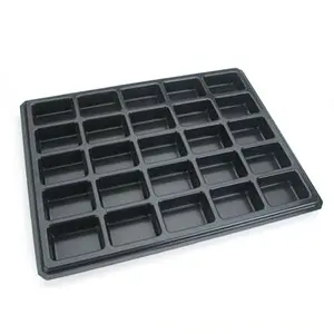 Caja de chocolate de lujo con 6 y 8 compartimentos cuadrada personalizada, moldura de plástico con bandeja blíster, venta al por mayor - Product Image 4