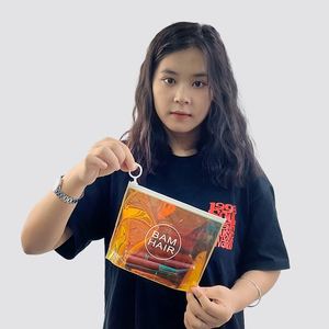 ถุงซิปล็อคพลาสติกพิมพ์โลโก้ตามสั่ง ถุงซิป PVC แบบฝ้าขนาดเล็ก 6 ซม. สำหรับบรรจุภัณฑ์ต่างหู สร้อยคอ เครื่องประดับ - Product Image 5