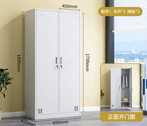 Armoire de salle de bain à quatre portes, <span class=keywords><strong>six</strong></span> portes, remplacement d'usine avec serrure, armoire de rangement épaisse, armoire de rangement pour dortoir d'employés - Product Image 3