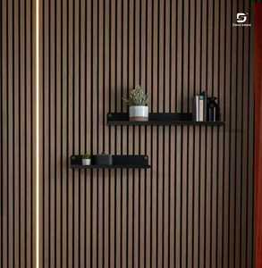 Panneau acoustique décoratif mural, panneau insonorisant intérieur, panneaux muraux en placage de bois acoustique pour bureau et <span class=keywords><strong>studio</strong></span> - Product Image 1
