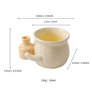 Porte-encens en céramique Fengxi avec pot à allumettes, diffuseur d'aromathérapie, décoration portable pour la maison, logo et couleur personnalisables - Product Image 4