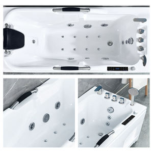 Mandrex Jacuzzier Modern <strong>Japanese</strong> 1.7-Meter Free-Standing ABS Rectangle Shaped Hot <strong>Tub</strong> Vortex Surf Air Massage <strong>Soaking</strong> Drainer - Product Image 3