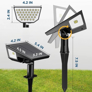 Lámpara Solar Exterior IP65 Impermeable, 470LM, 47 LED, Iluminación de 4 Lados, Súper Brillante, Ángulo de Luz de 300° - Product Image 2