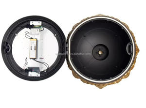 Lanterne de jardin couronnée noire et or 60W, certifiée CE RoHS, étanche, pour propriétés résidentielles de luxe - Product Image 5