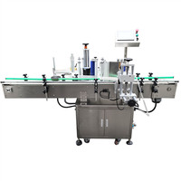 Machine d'étiquetage automatique électrique pour bouteilles et bocaux ronds avec moteur PLC, cartons d'emballage en bois