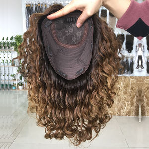 Parrucchino per capelli da ragazza di bellezza 100% toppers per capelli vergini indiani per le fabbriche di capelli umani da donna in India - Product Image 5