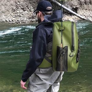 Échantillon gratuit : Sac à dos de pêche avec porte-cannes, housse de pluie imperméable, grand sac à dos avec porte-bouteille pour l'équipement - Product Image 5