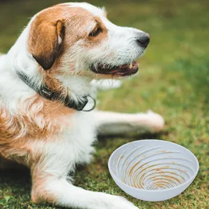 Round Slow Eating Bowls Dog Licking Bowl Strong Suction Base Silicone Pet Slow Feeder