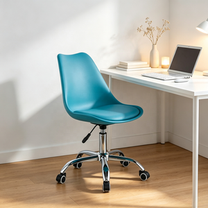 <span class=keywords><strong>Silla</strong></span> de Oficina Moderna con Altura Ajustable, <span class=keywords><strong>Silla</strong></span> Giratoria de Plástico para <span class=keywords><strong>Escritorio</strong></span>, para Hogar, Apartamento u Oficina - Product Image 6