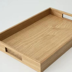 ถาดเสิร์ฟไม้ทรงสี่เหลี่ยมผืนผ้า ทำจากไม้กระถินเทศคุณภาพพรีเมียม สำหรับเสิร์ฟผลไม้ ขนมหวาน และของว่าง - Product Image 1