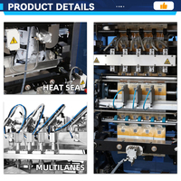 Machine à emballer multifonctionnelle verticale à grande vitesse pour sachet de miel alimentaire Machine à emballer les sachets de liquide à 4 voies multiples et scellés sur les côtés