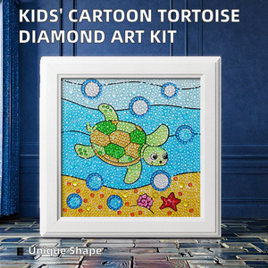 ชุดภาพวาดเพชรรูป<span class=keywords><strong>เต่า</strong></span><span class=keywords><strong>การ์ตูน</strong></span>ระบายสีด้วยมือรูปสัตว์ที่เป็นมิตรกับสิ่งแวดล้อมพร้อมกรอบ5D ของขวัญตกแต่งผนังที่ดีที่สุดสำหรับเด็ก - Product Image 3