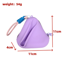 Pochette de rangement portable en silicone pour rouge à lèvres, étui triangulaire pour brillant à lèvres, breloque de sac à main, pochette cosmétique
