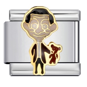 Breloques personnalisées avec logo, style anime et dessin animé, compatibles avec les bracelets italiens de 9 mm en acier inoxydable 304, pour la fabrication de bijoux, perles DIY, cadeaux - Product Image 4
