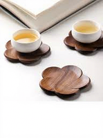 Ensemble de sous-verres en bois en forme de fleur, tapis antidérapants pour boissons, design Wabi-Sabi, décoration de table, écologique, durable, épaisseur 10 mm