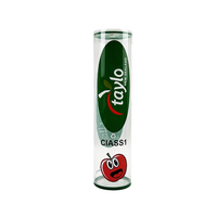 Boîte Cadeau Cylindrique Transparente en PVC avec Estampage Argenté à Chaud, Matériaux Recyclés, Impression UV Personnalisable, Échantillon Rapide