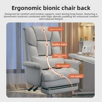 Chaise de bureau informatique en tissu, ergonomique, pivotante, avec dossier confortable, accoudoirs fixes et structure métallique pour usage domestique et professionnel