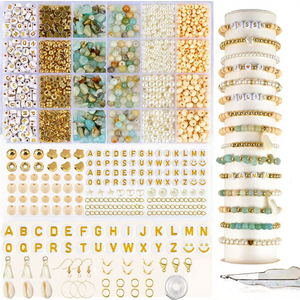 Hot Selling DIY <b>Bracelet</b> <b>Making</b> <b>Kit</b> for Women New Irregular Stone <b>Beads</b> Set for Mother's Day Plastic Jewelry <b>Making</b> Gift - Product Image 3