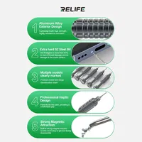 Jeu de tournevis RELIFE RL-730A Steel Cannon King Classic Series, en alliage d'aluminium, avec roulement anti-bruit, pour démontage