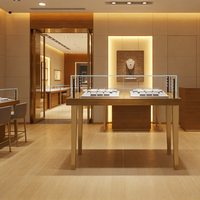 Vitrine de présentation de bijoux de luxe sur mesure, en verre trempé sans cadre, avec éclairage LED, pour comptoir de vente au détail, vente en gros directe d'usine