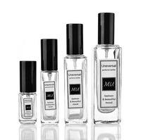 Échantillon gratuit designer 5 10 20 30 ml verre oriental vaporisateur clair bouteille de parfum avec sertissage surabaya