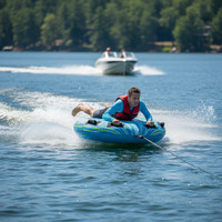 Tube d'eau gonflable en PVC en nylon pour 2 personnes pour les sports nautiques et le surf avec jet ski ou bateau Options de tension de batterie 48v/72v
