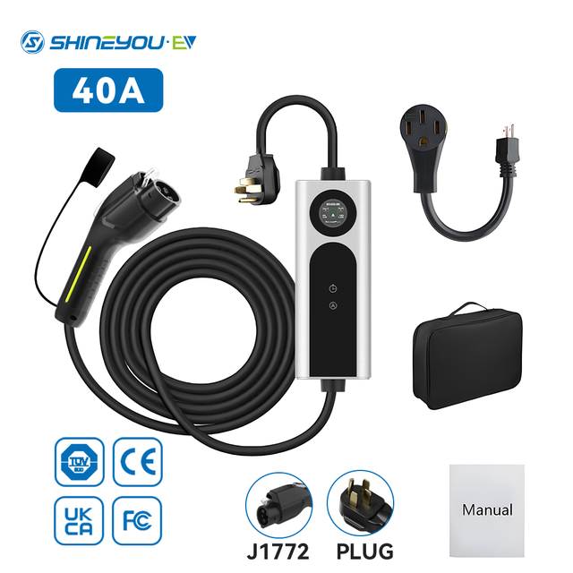 Factory Direct Shineyou EVSE Customizable Car Ev Charger for Tesla Type1 Type2 Gb T Ip67 Wifi Remote App Control Timer Smart Crush Resistant
