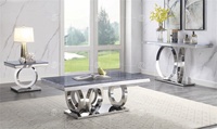 2024 Tabouret en velours gris pour coiffeuse table grise et chaises ensemble table à manger en marbre