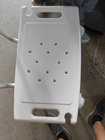 Chaise de douche antidérapante et antibactérienne avec accoudoirs en forme de U, facile à nettoyer, capacité de 150 kg, design moderne pour personnes âgées